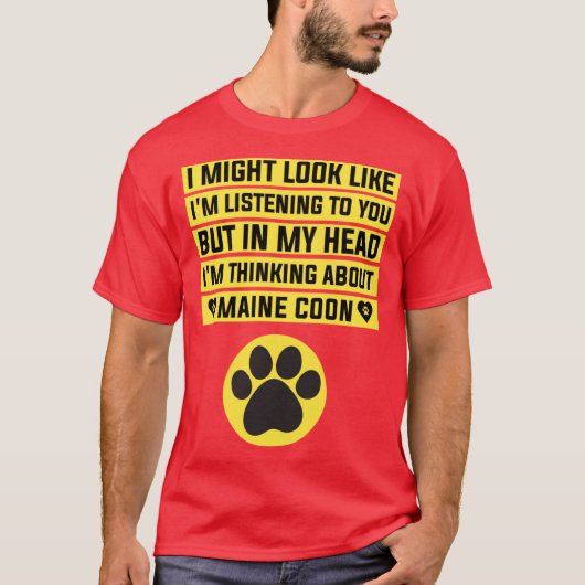 Ik denk aan Maine Coon T-shirt (Voorkant)