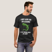 Ik denk aan mijn hagedis groene hagedis t-shirt (Voorkant volledig)