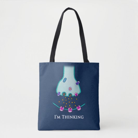 Ik denk aan Neuron Synapse Tote Bag (Voorkant)