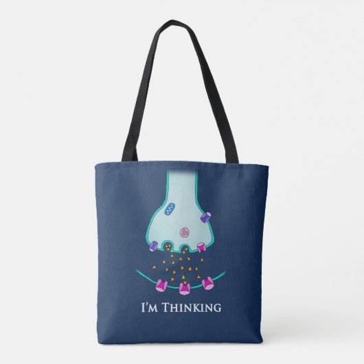 Ik denk aan Neuron Synapse Tote Bag (Achterkant)