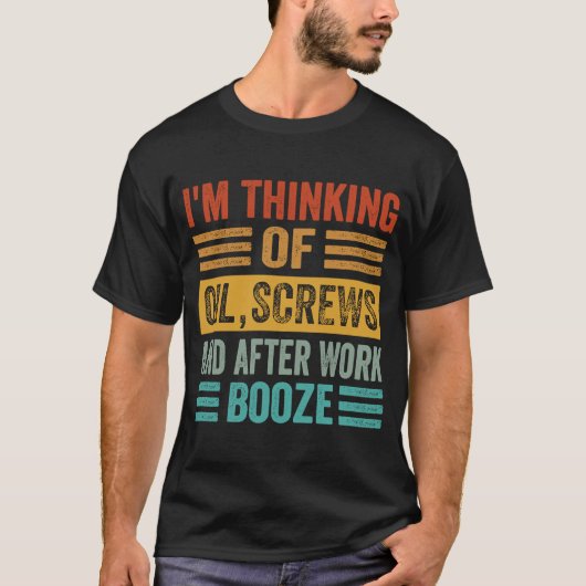 Ik denk aan olieschillen en na het werk... ... t-shirt (Voorkant)