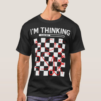 Ik denk aan schaakkleding t-shirt