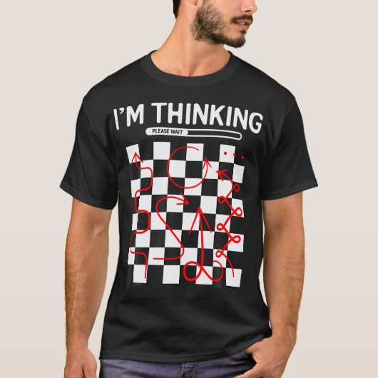 Ik denk aan schaakkleding t-shirt (Voorkant)