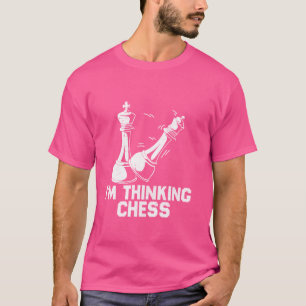 Ik denk aan schaakstukken die ik denk aan schaaksp t-shirt