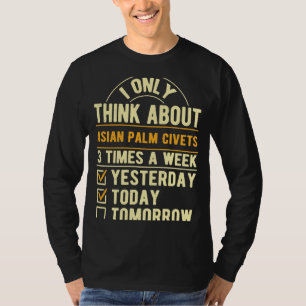 Ik denk alleen aan Aziatische palmvaten Toddy Cat  T-shirt