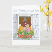 Ik denk alleen maar aan jou. Wenskaart Kaart (Gele Bloem)