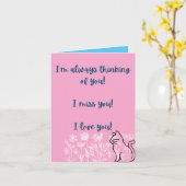 Ik denk altijd aan jou - gevouwen Wenskaart Kaart (Gele Bloem)