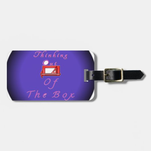 Ik denk buiten de doos. bagagelabel (Voorkant horizontaal)
