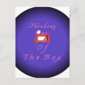 Ik denk buiten de doos. briefkaart (Voorkant)
