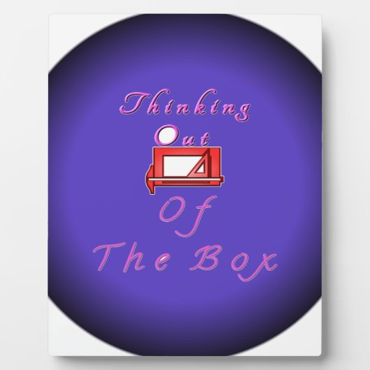 Ik denk buiten de doos. fotoplaat (Voorkant)