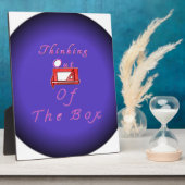 Ik denk buiten de doos. fotoplaat (Zijkant)