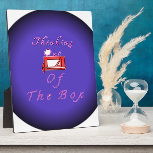 Ik denk buiten de doos. fotoplaat (Zijkant)