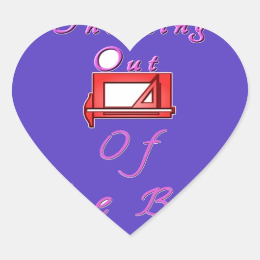 Ik denk buiten de doos. hart sticker (Voorkant)