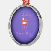 Ik denk buiten de doos. metalen ornament (Links)