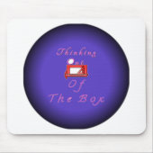 Ik denk buiten de doos. muismat (Voorkant)