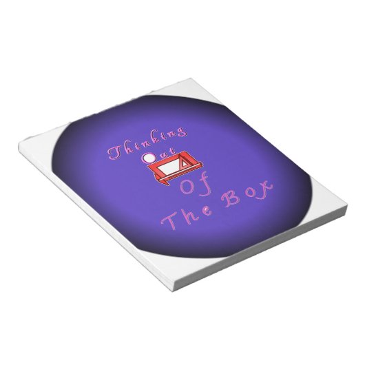 Ik denk buiten de doos. notitieblok (Schuin)