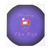 Ik denk buiten de doos. notitieblok (Voorkant)