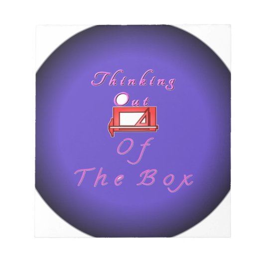 Ik denk buiten de doos. notitieblok (Voorkant)