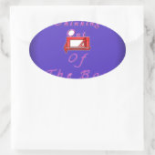 Ik denk buiten de doos. ovale sticker (Tas)