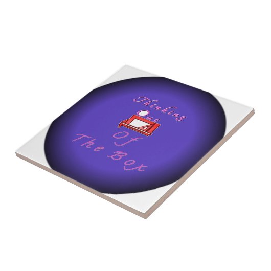 Ik denk buiten de doos. tegeltje (Zijkant)