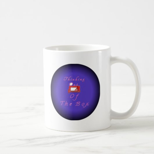 Ik denk buiten de kaders. koffiemok (Rechts)