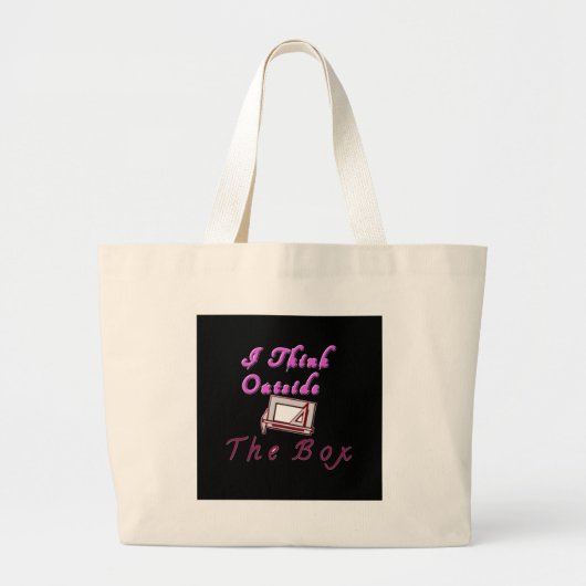 Ik denk buiten de ZA-doos. Grote Tote Bag (Voorkant)