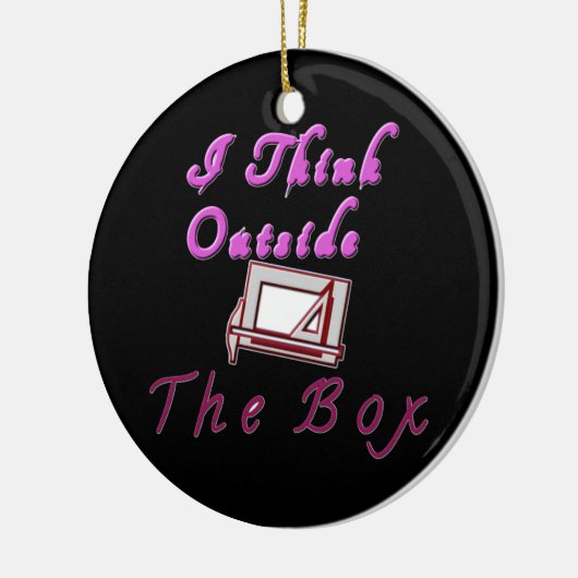 Ik denk buiten de ZA-doos. Keramisch Ornament (Links)