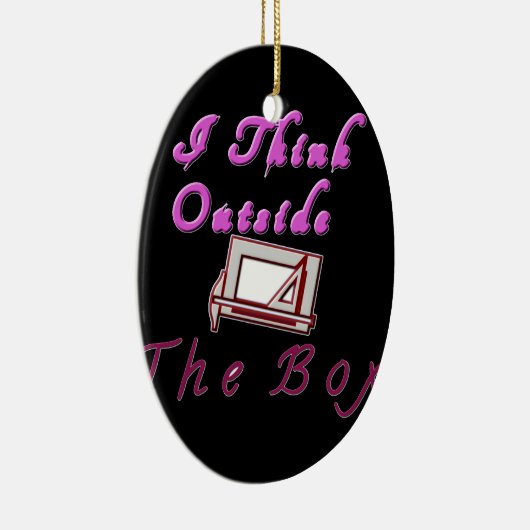 Ik denk buiten de ZA-doos. Keramisch Ornament (Rechts)