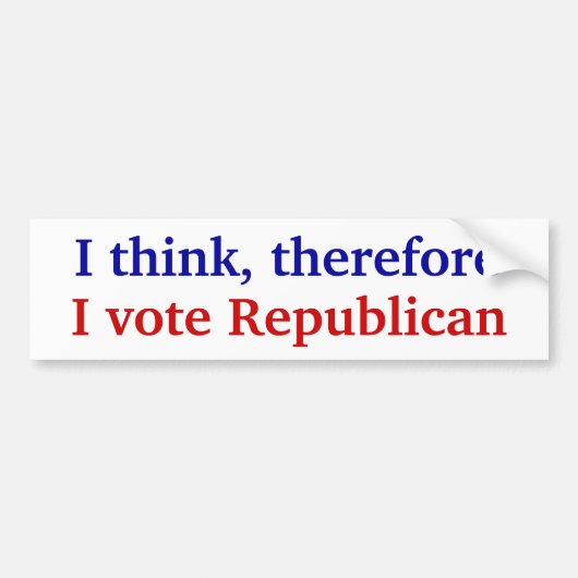 Ik denk bumpersticker (Voorkant)