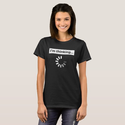 Ik denk computerprogrammeur programmeercode t-shirt (Voorkant volledig)