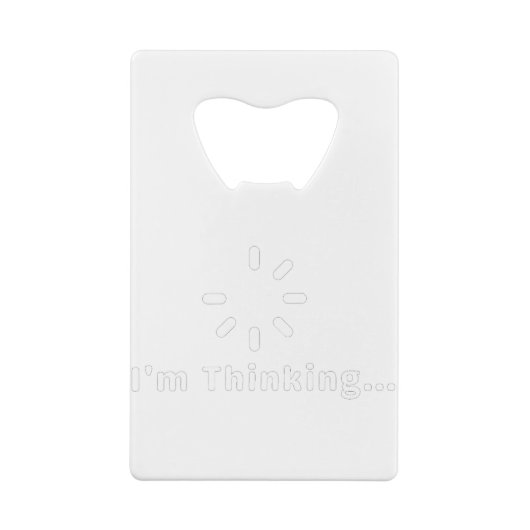 Ik denk creditkaart flessenopener (Achterkant)