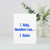 Ik denk, daarom ben ik... Ik denk Briefkaart (Staand voorkant)