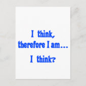 Ik denk, daarom ben ik... Ik denk Briefkaart (Voorkant)