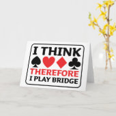 Ik denk daarom dat ik Brug speel - Dubbele Speler Kaart (Gele Bloem)