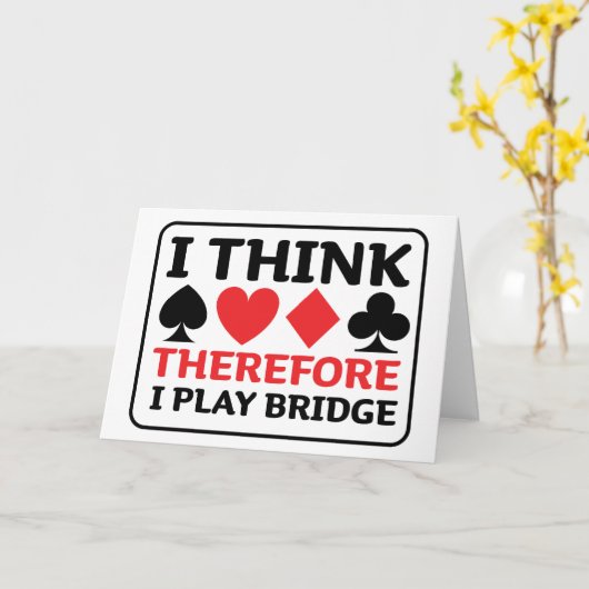 Ik denk daarom dat ik Brug speel - Dubbele Speler Kaart (Gele Bloem)