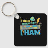 Ik denk daarom dat ik de radio-radiozender Ham Sleutelhanger (Voorkant)