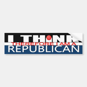 Ik denk daarom dat ik een Republikein ben Bumpersticker