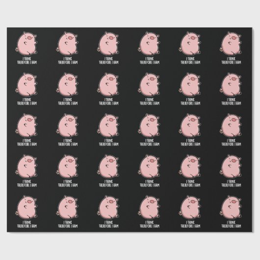 Ik denk daarom dat ik Funny Pig Donk BG Cadeaupapier (Vlak)