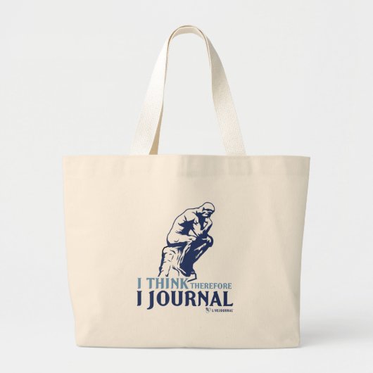 Ik denk daarom dat ik het Journal Grote Tote Bag (Voorkant)