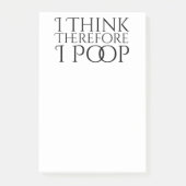 Ik denk daarom dat ik poep post-it® notes (Voorkant)