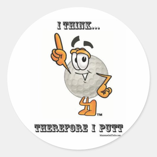 Ik denk... Daarom stel ik Ronde Sticker (Voorkant)