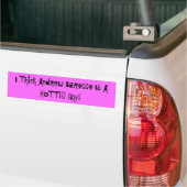 Ik denk dat Andrew Barocco een HOTT is!!! Man! Bumpersticker (Op Truck)