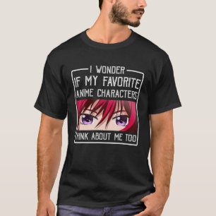 Ik denk dat Anime Japanse Manga Kawaii Lovers Girl T-shirt