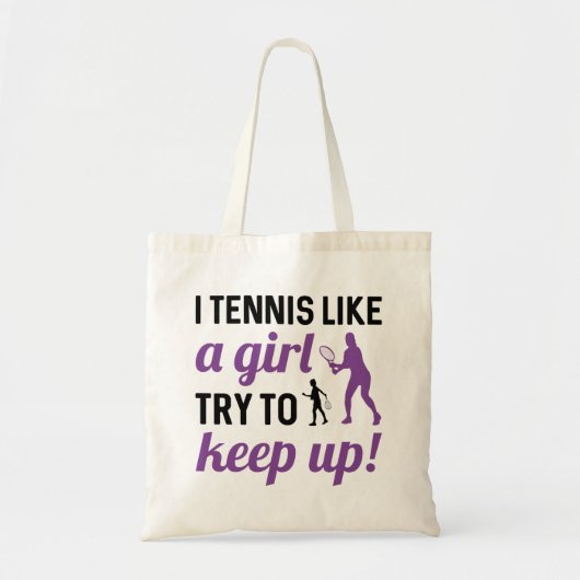 Ik denk dat een meisje probeert op te houden tote bag (Voorkant)