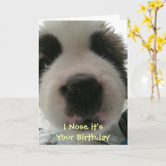 Ik denk dat het je verjaardag is kaart (Gele Bloem)