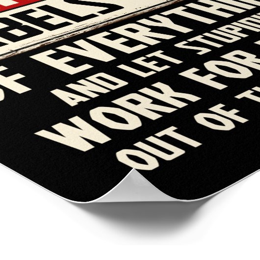 Ik denk dat het tijd is om de waarschuwingslabels  poster (Hoek)