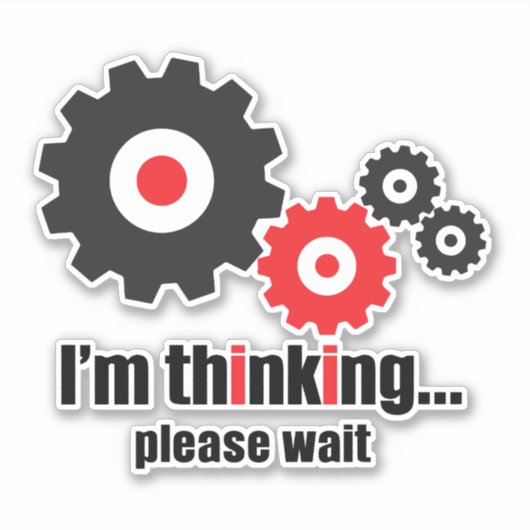 Ik denk dat ik alsjeblieft wacht sticker (Voorkant)