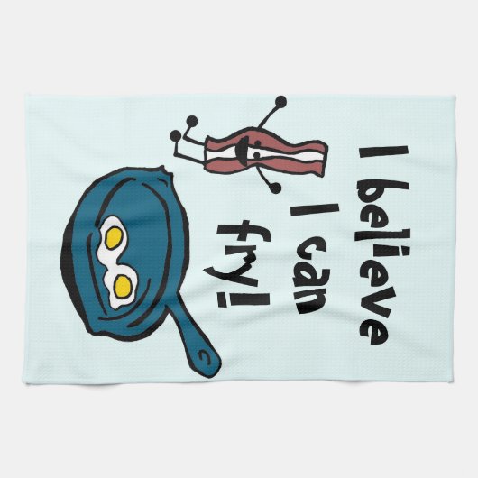 Ik denk dat ik Bacon Kitchen Towel kan doen Theedoek (Horizontaal)