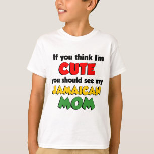 Ik denk dat ik Cute Jamaican mama ben T-shirt