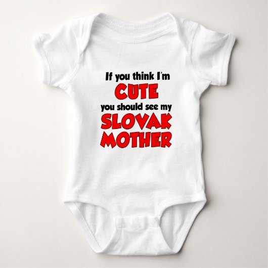Ik denk dat ik Cute Slovakia moeder ben Romper (Voorkant)